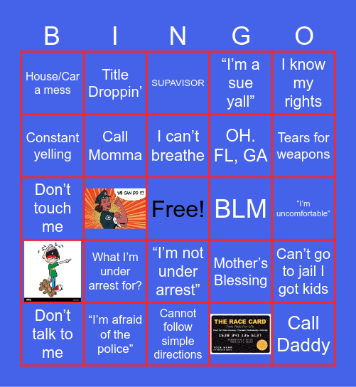 BodyCam Bingo Card