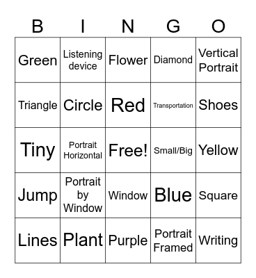 Photography BINGO Card