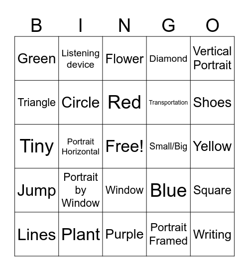 Photography BINGO Card