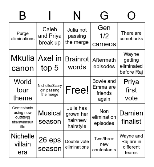 Tdr S3 Bingo Card