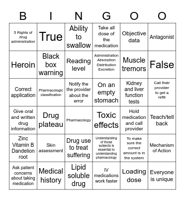 EXAM 1 VIEW Bingo Card