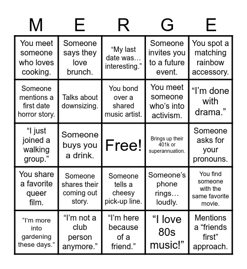 MERGE X KIAMA BLOWHOLE Bingo Card