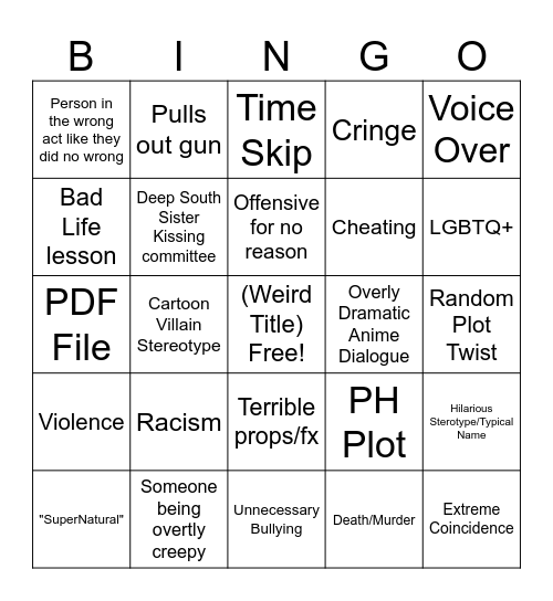 Tommorow's Teaching Bingo Card