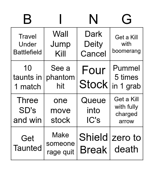 Aklo Bingo Card