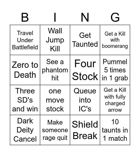 Aklo Bingo Card