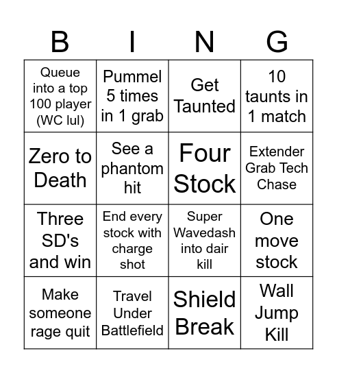 Aklo Bingo Card