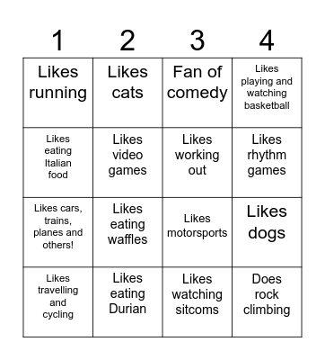 Bingo! Bingo Card