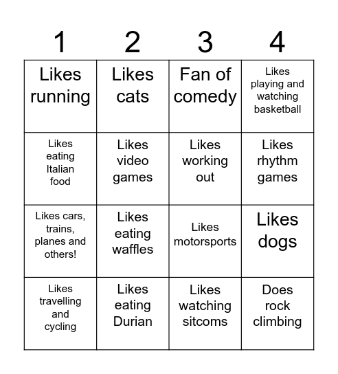 Bingo! Bingo Card