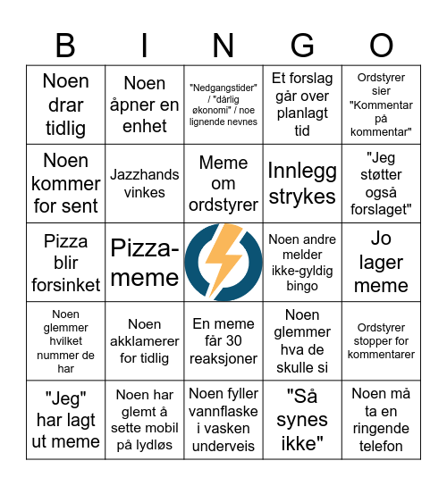 GenVORS bingo Card