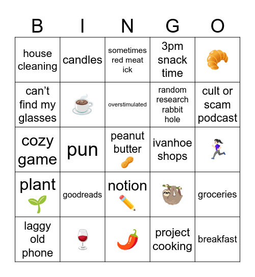 retno bingo ✨🌈 Bingo Card