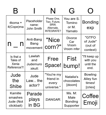 Iiiiiit's Jude Law BINGO Card