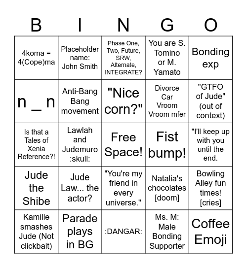 Iiiiiit's Jude Law BINGO Card