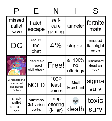 DBD-ING Bingo Card