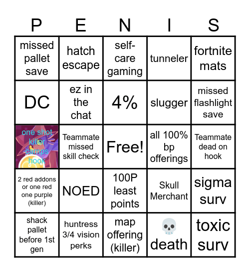 DBD-ING Bingo Card