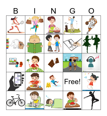 LES ACTIVITES Bingo Card
