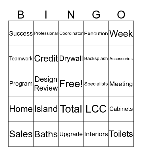 PSI Bingo Card
