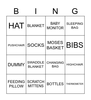 BABY REEGZ BINGO Card