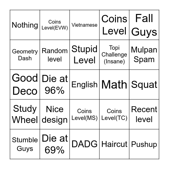 Bingo Card