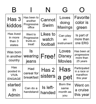 FIND SOMEONE WHO - FLO STYLE Bingo Card