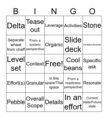 JC Bingo Card
