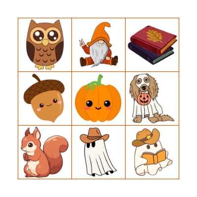 Fall Scavenger Hunt Bingo Card