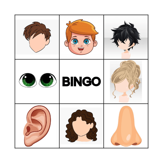 MY FACE Bingo Card