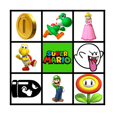 Mario Party Bingo Card