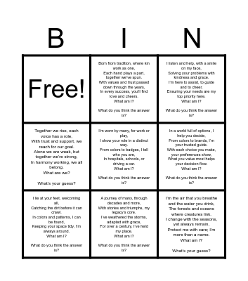 Quintex Bingo Card