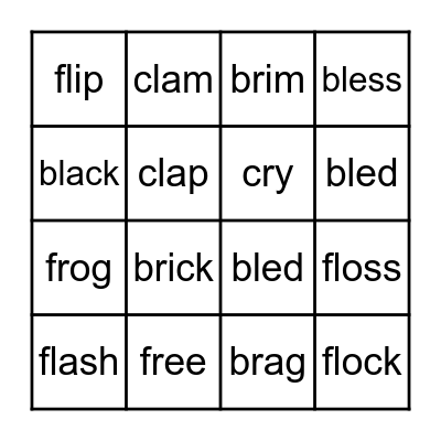 Blend BINGO Card