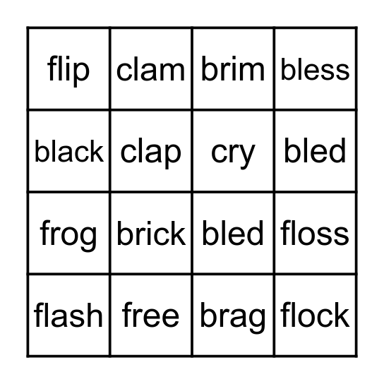 Blend BINGO Card