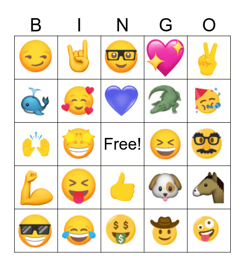 Emoji Bingo Card