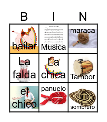 La cumbia Bingo Card