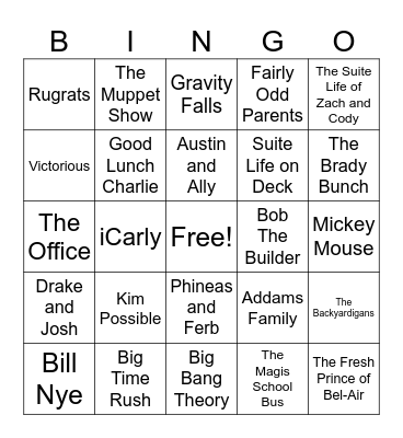 Iconic Theme Songs Bingo Card