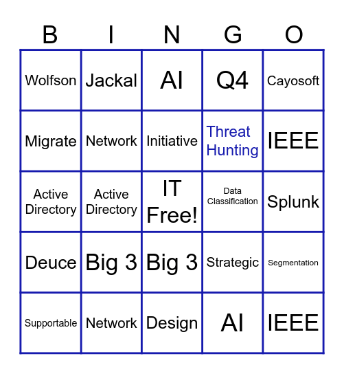 BUZZWORD Bingo Card