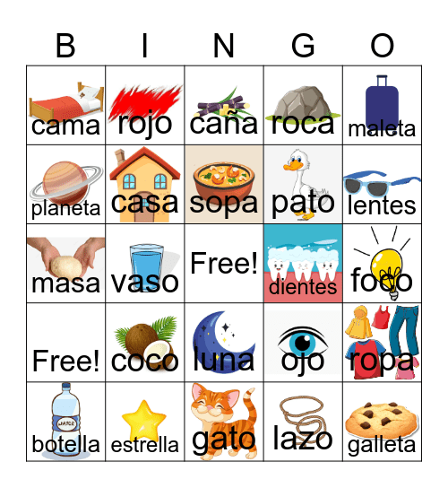 Rimas Bingo Card
