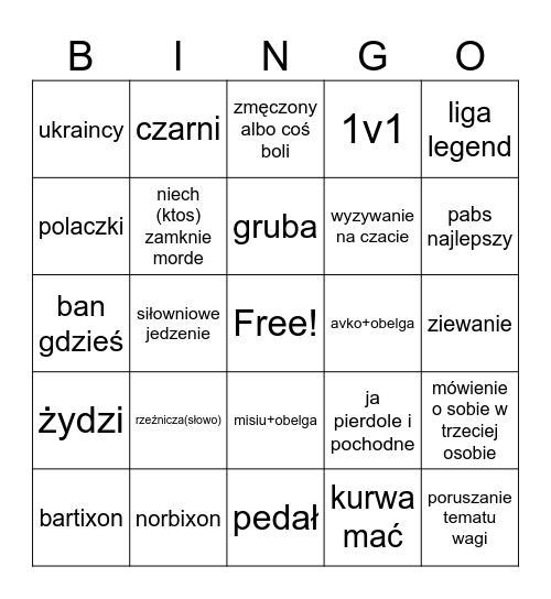 Pabsbingo Card