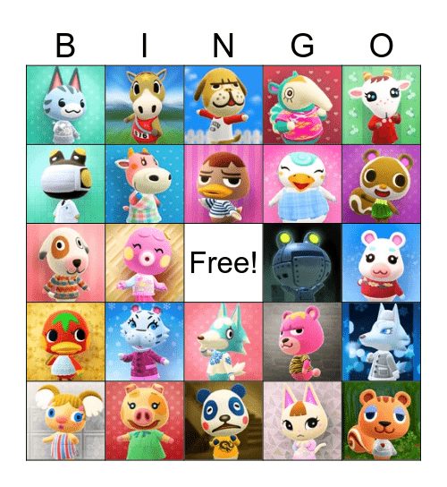 ACNH Villager Bingo! Bingo Card