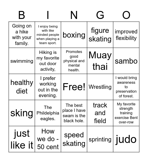 Thomas Bingo Card