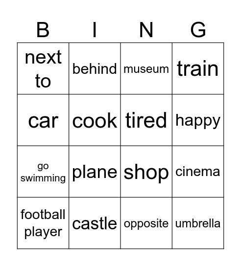 Bingo! Bingo Card