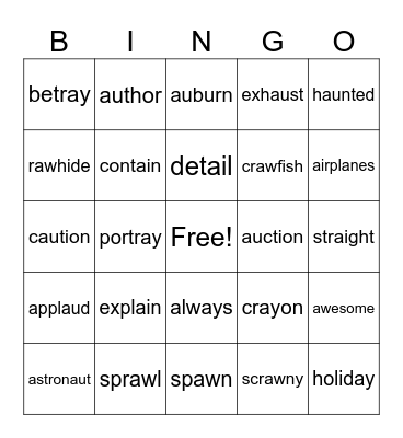 Bingo Card