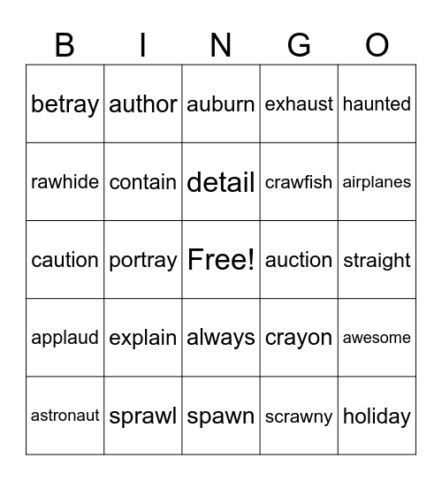Bingo Card