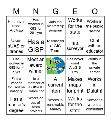 Networking Bingo! Bingo Card