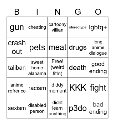 tommorows teaching Bingo Card