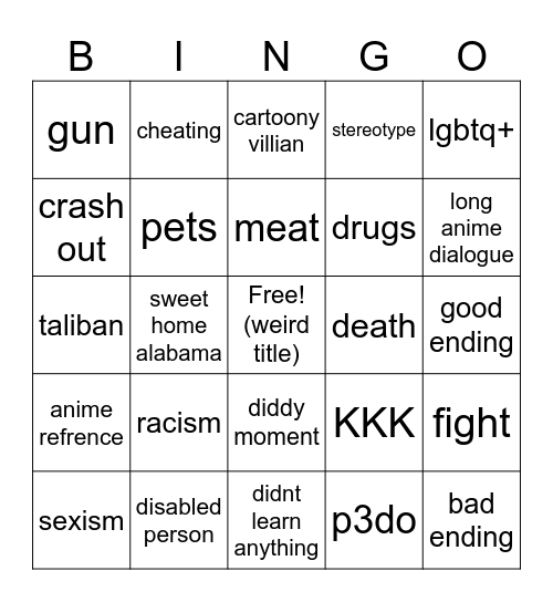 tommorows teaching Bingo Card