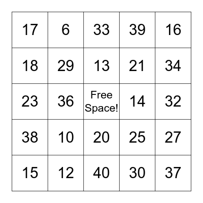 Bingo Card