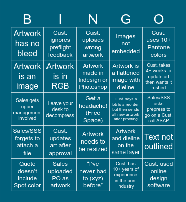 SUPES BINGO Card