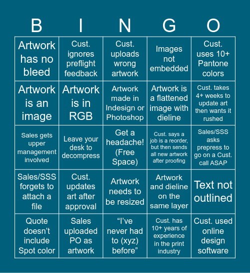 SUPES BINGO Card