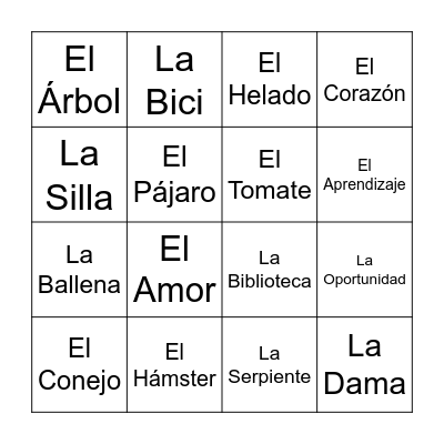 Loteria Bingo Card