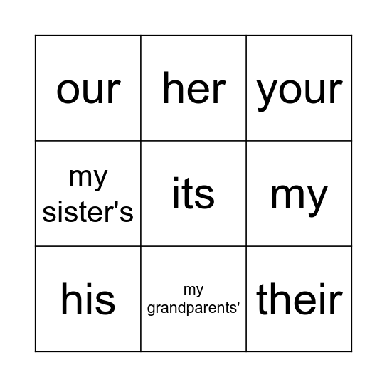 sh4.1 pronouns Bingo Card