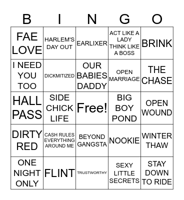 URBAN MOON BOOK BINGO 3 Bingo Card